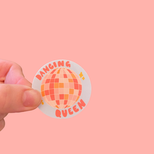 Dancing Queen Disco Ball Sticker