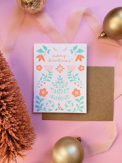 Botanical Christmas Tree, Christmas Card