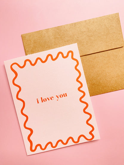 I Love You Squiggle Card