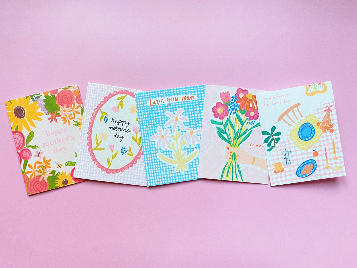 "For Mom" Flower Bundle Card