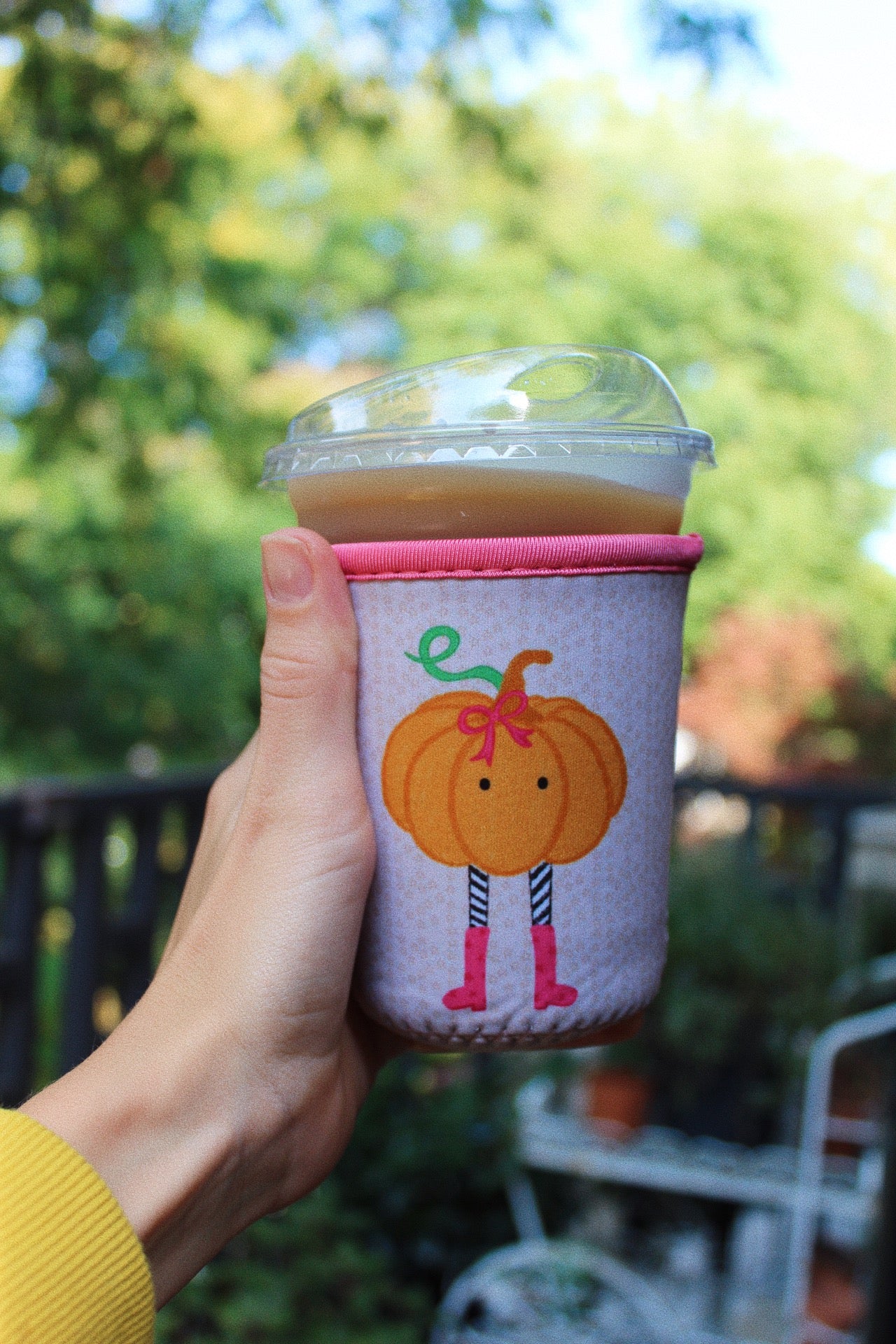 Girly Pumpkin Coffee Sleeve