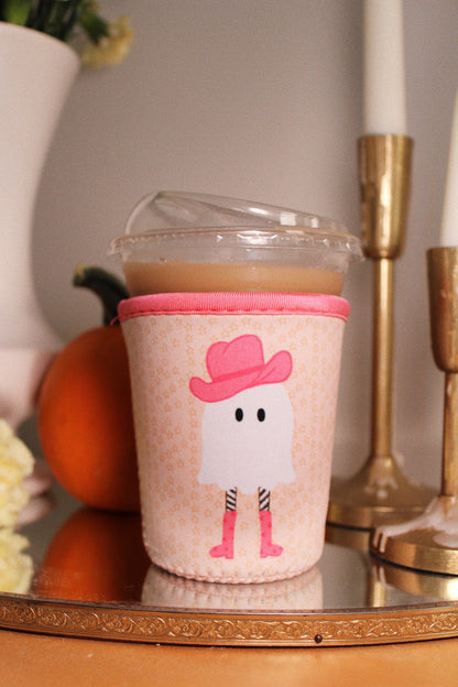 Ghostie Cowgal Iced Coffee Coozie