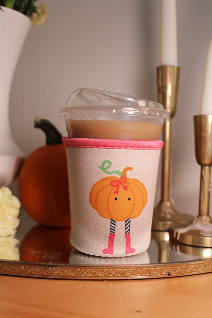 Girly Pumpkin Coffee Sleeve