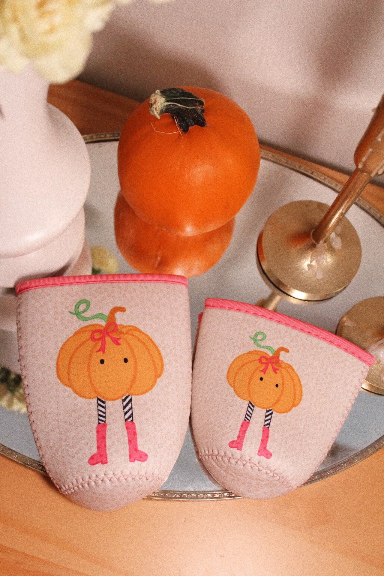 Girly Pumpkin Coffee Sleeve