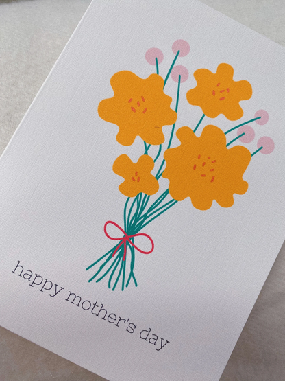 Mother's Day Yellow Bouquet Card