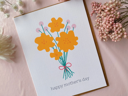 Mother's Day Yellow Bouquet Card