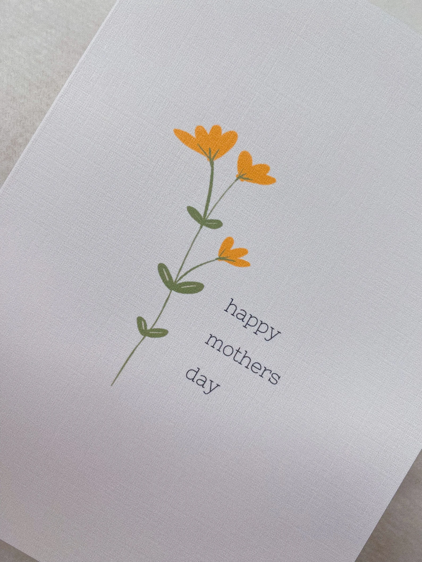 Yellow Flower Happy Mother's Day Card