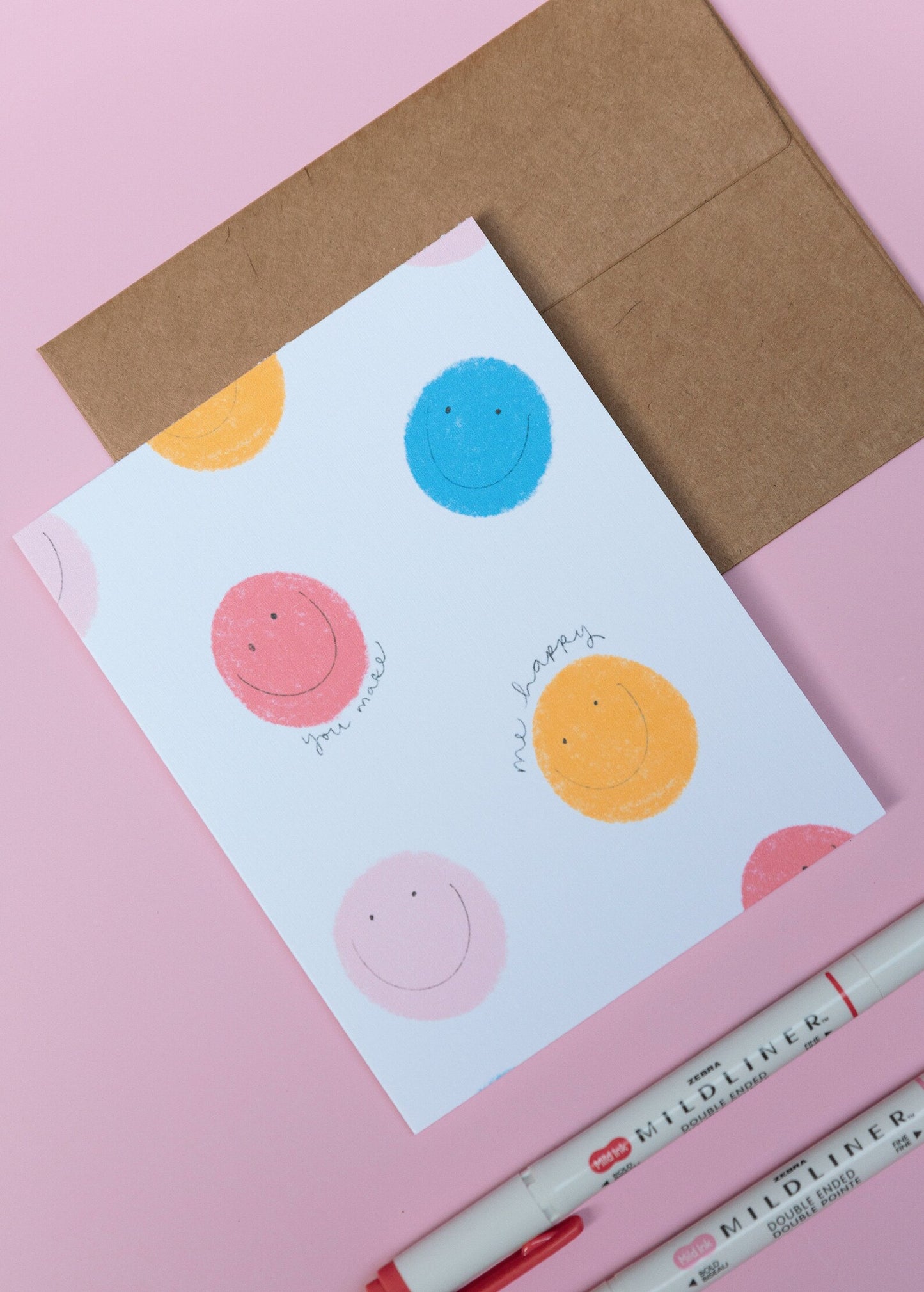 You Make Me Happy Smiley Card