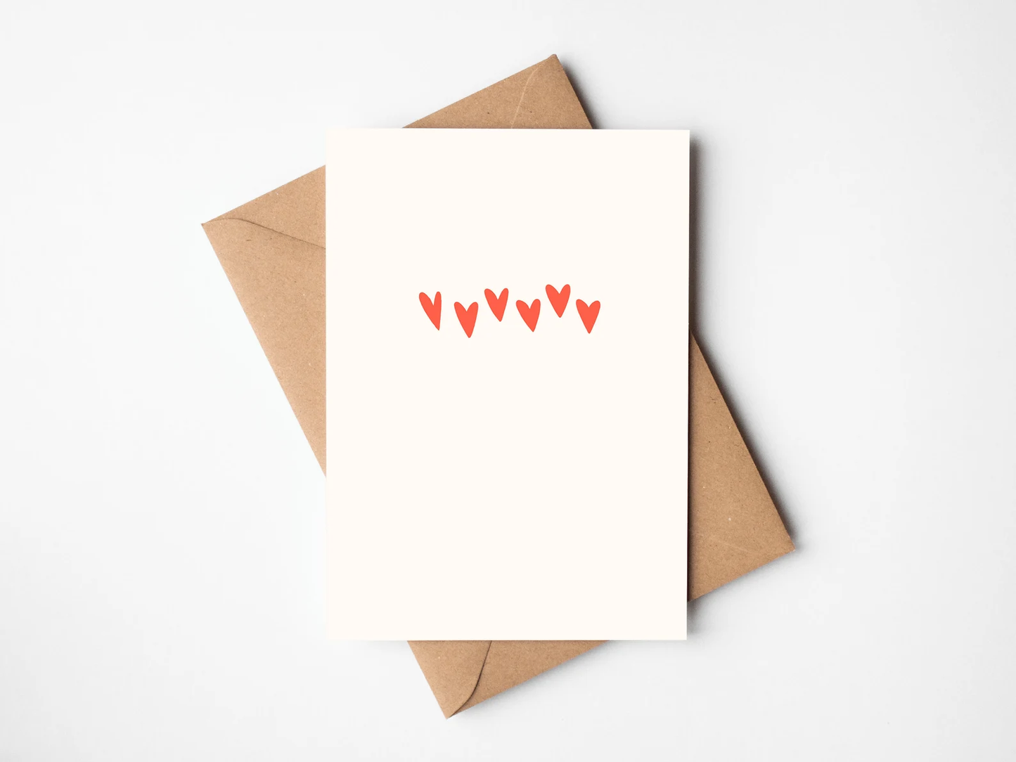 Dainty Red Hearts Card