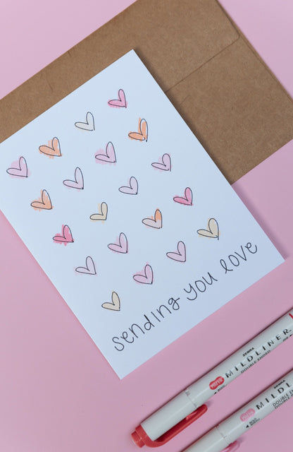 Sending You Love Heart Card