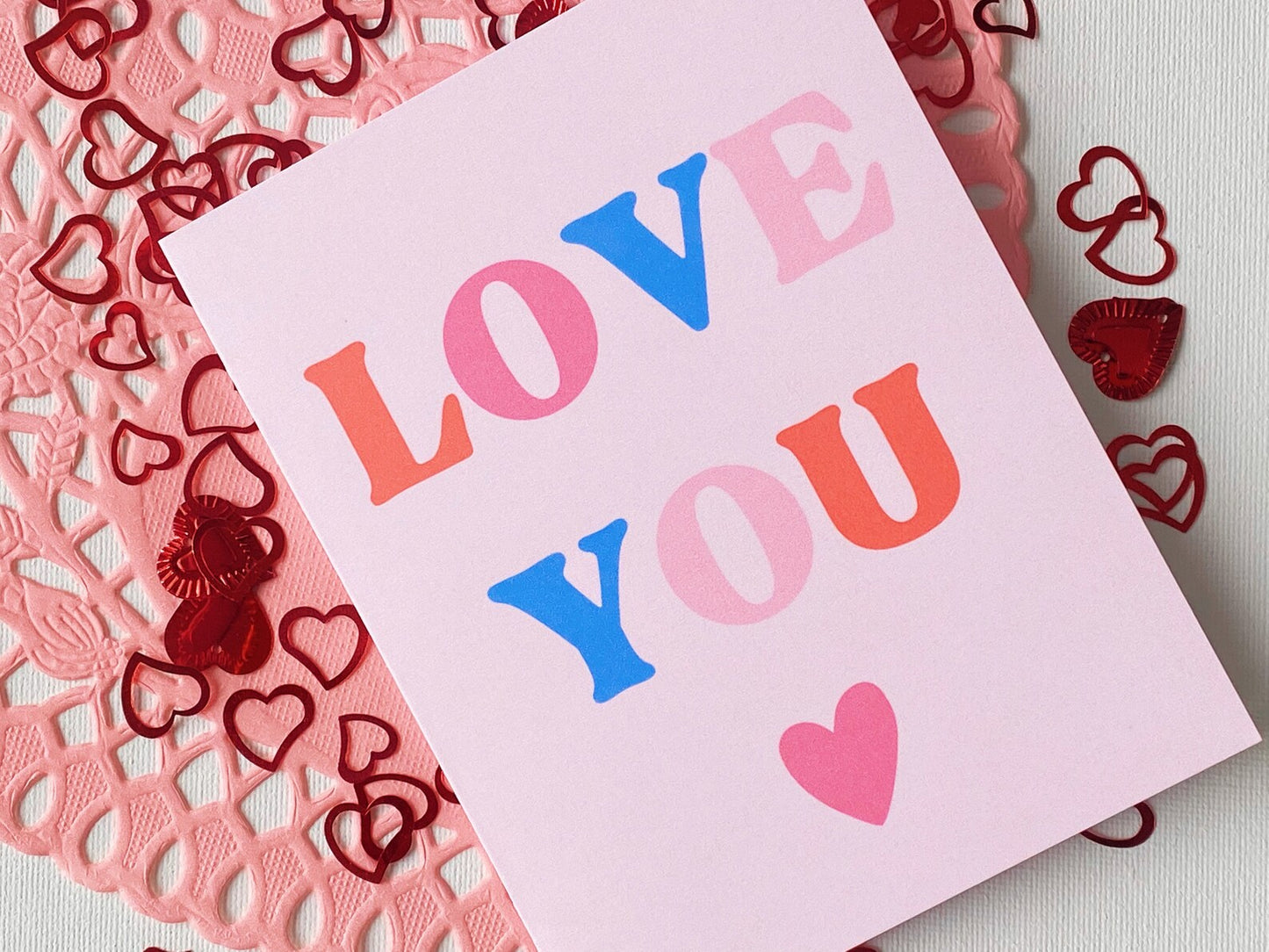 Pastel LOVE YOU Card