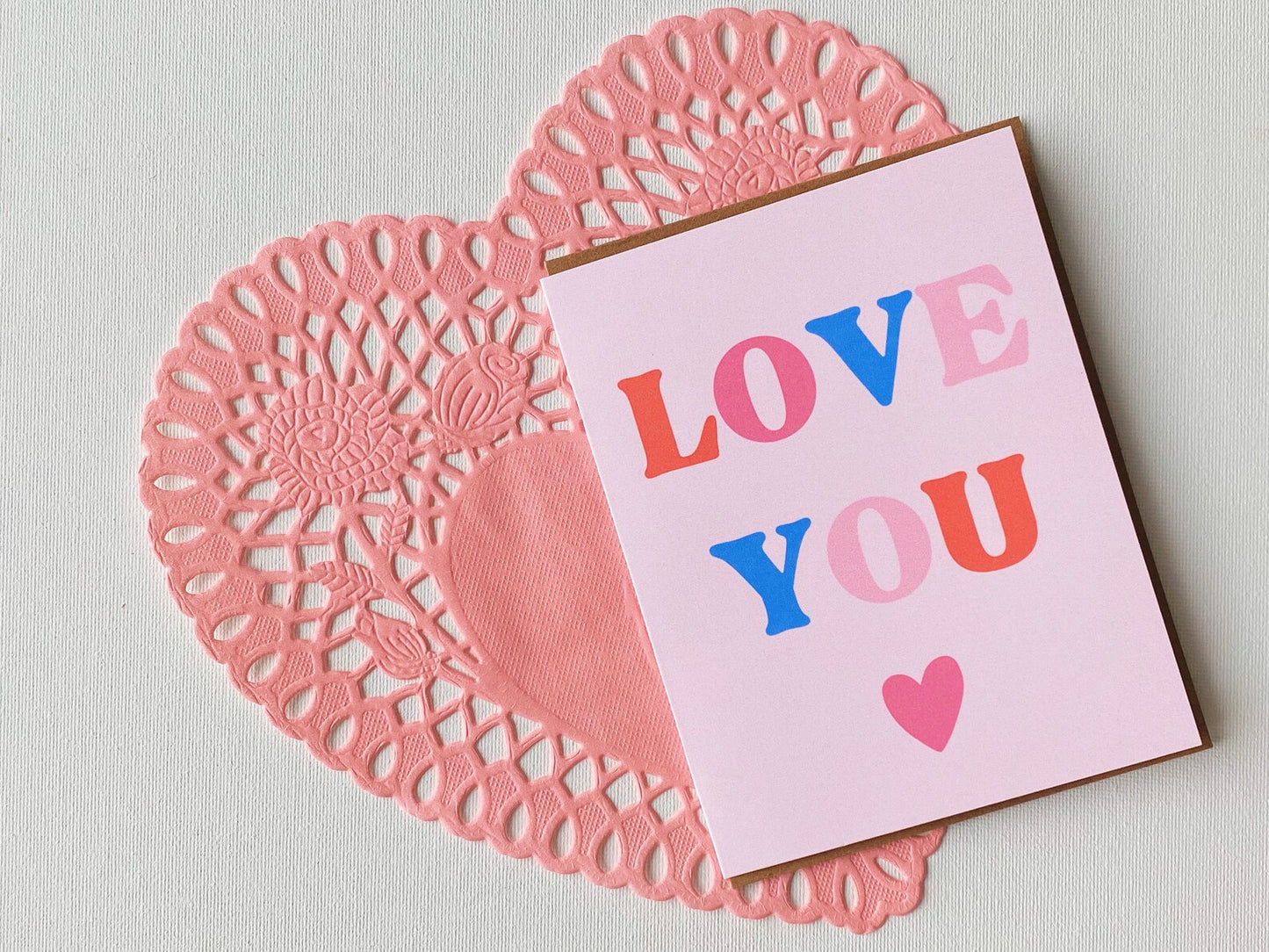 Pastel LOVE YOU Card